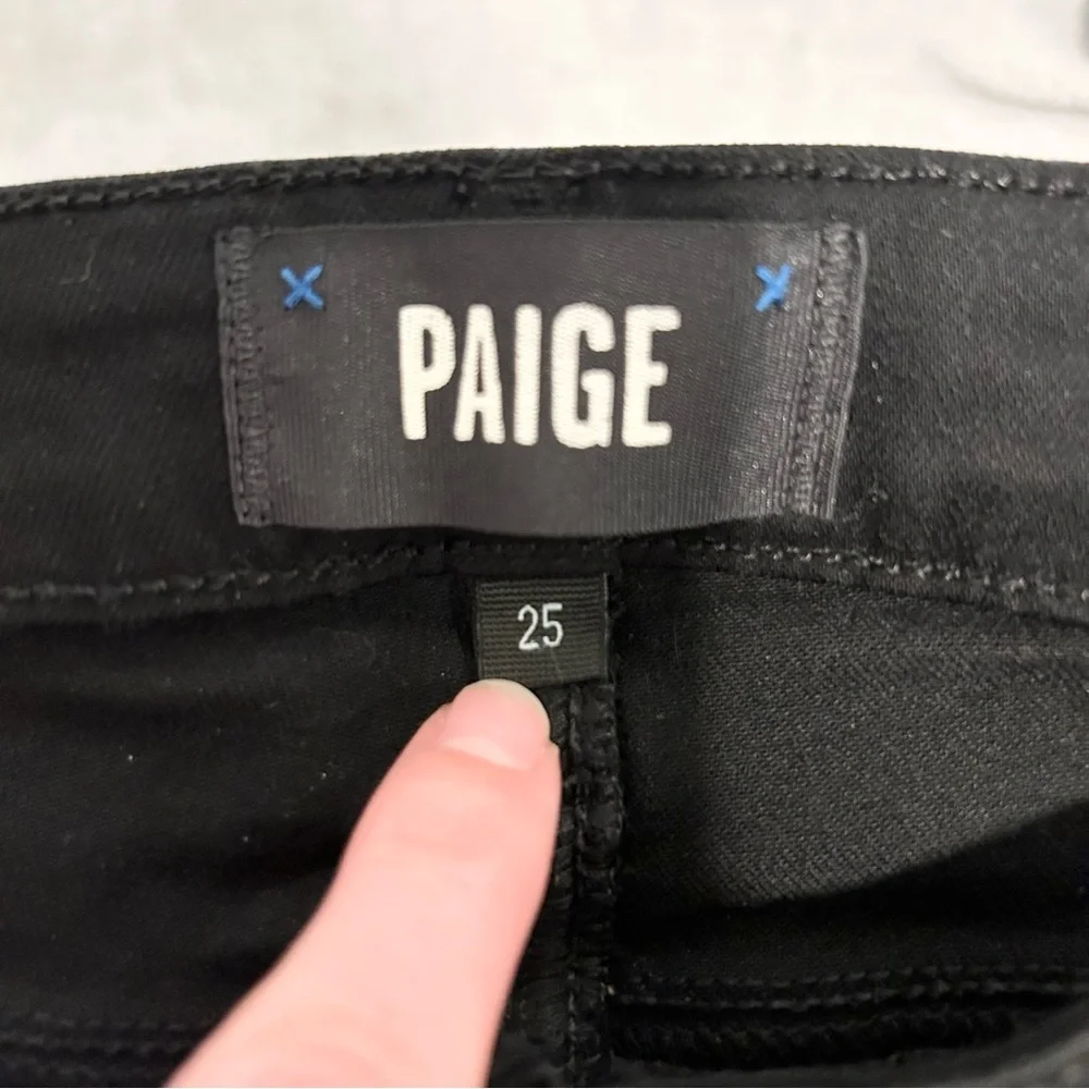 Paige Hoxton Ankle Jean Black Shadow Size 25 - Picture 12 of 13
